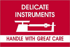 Tape Logic - 3" Long, Red/White Paper Shipping Label - For Multi-Use - Americas Industrial Supply