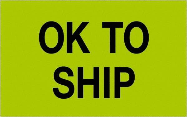 Tape Logic - 2" Long, Fluorescent Green Paper Shipping Label - For Multi-Use - Americas Industrial Supply