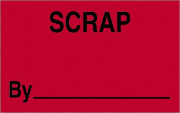 Tape Logic - 2" Long, Fluorescent Red Paper Shipping Label - For Multi-Use - Americas Industrial Supply