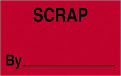Tape Logic - 2" Long, Fluorescent Red Paper Shipping Label - For Multi-Use - Americas Industrial Supply