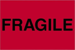 Tape Logic - 3" Long, Fluorescent Red Paper Shipping Label - For Multi-Use - Americas Industrial Supply