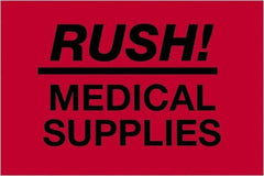 Tape Logic - 3" Long, Fluorescent Red Paper Shipping Label - For Multi-Use - Americas Industrial Supply