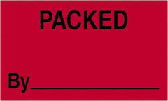 Tape Logic - 5" Long, Fluorescent Red Paper Shipping Label - For Multi-Use - Americas Industrial Supply