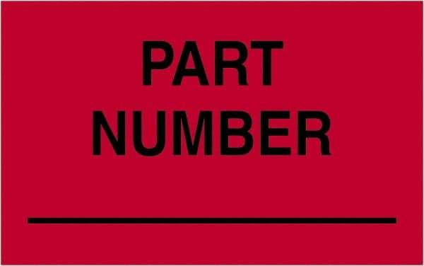 Tape Logic - 2" Long, Fluorescent Red Paper Shipping Label - For Multi-Use - Americas Industrial Supply