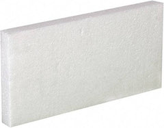 Made in USA - 12" Long x 6" Wide x 1" High x 1" Thick Polystyrene Foam - White, Case - Americas Industrial Supply