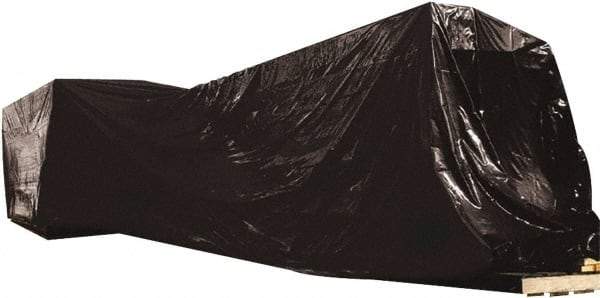 Made in USA - 100" Long x 20" Wide Polyethylene Plastic Film - Black, Case - Americas Industrial Supply