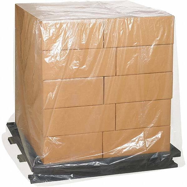 Made in USA - 46" Long x 48" Wide x 96" High Pallet Cover - Clear, Case, 25 Piece - Americas Industrial Supply