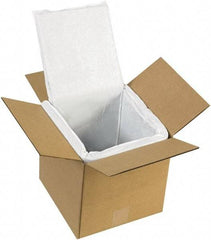 Made in USA - 8" Long x 8" Wide x 8" High x 1" Thick Box Liner - White, Case - Americas Industrial Supply