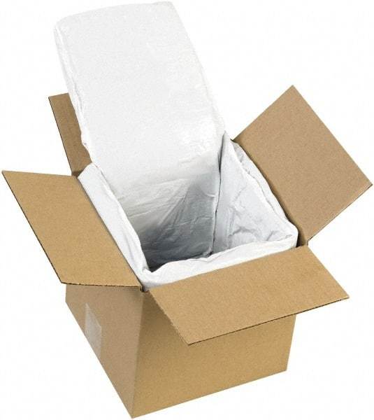 Made in USA - 6" Long x 6" Wide x 6" High x 1" Thick Box Liner - White, Case - Americas Industrial Supply