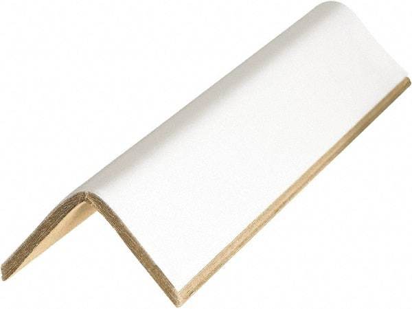 Made in USA - 40" Long x 3" Wide x 3" High Edge Guard - White, Case - Americas Industrial Supply