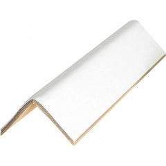 Made in USA - 72" Long x 3" Wide x 3" High Edge Guard - White, Case - Americas Industrial Supply