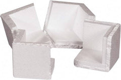 Made in USA - 3-3/4" Long x 3-3/4" Wide x 3-3/4" High x 3/4" Thick Corner - White, Roll - Americas Industrial Supply