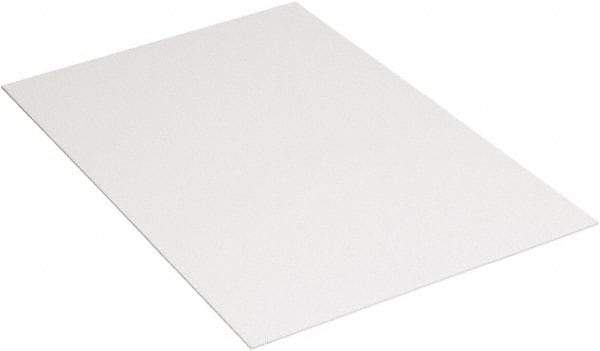 Made in USA - 96" Long x 48" Wide Plastic Sheet - White - Americas Industrial Supply
