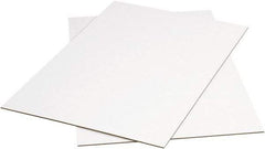 Made in USA - 48" Long x 48" Wide Corrugated Sheet - White - Americas Industrial Supply