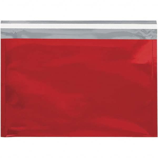 Value Collection - 12-3/4" Long x 9-1/2" Wide Peel-Off Self-Seal Metallic Mailer - Red - Americas Industrial Supply