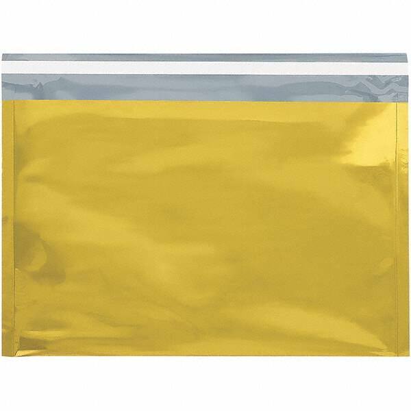 Value Collection - 12-3/4" Long x 9-1/2" Wide Peel-Off Self-Seal Metallic Mailer - Gold - Americas Industrial Supply