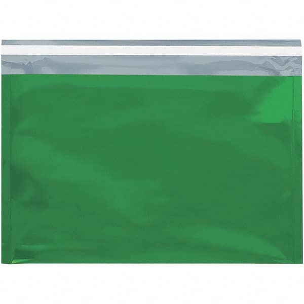 Value Collection - 12-3/4" Long x 9-1/2" Wide Peel-Off Self-Seal Metallic Mailer - Green - Americas Industrial Supply