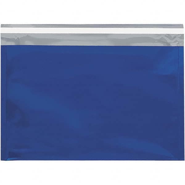 Value Collection - 12-3/4" Long x 9-1/2" Wide Peel-Off Self-Seal Metallic Mailer - Blue - Americas Industrial Supply
