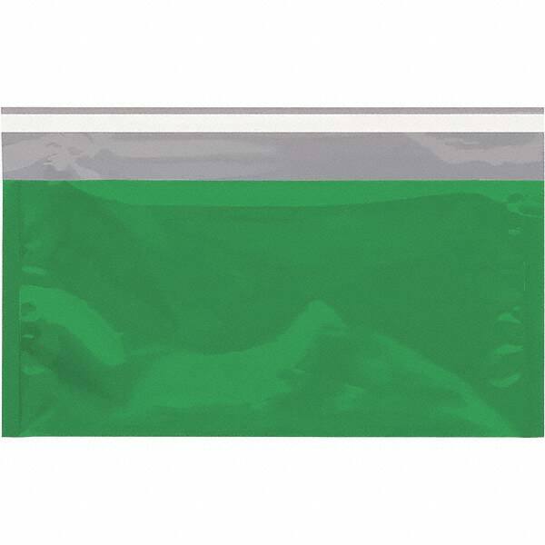 Value Collection - 10-1/4" Long x 6-1/4" Wide Peel-Off Self-Seal Metallic Mailer - Green - Americas Industrial Supply