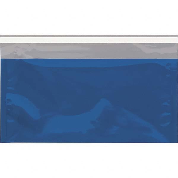 Value Collection - 10-1/4" Long x 6-1/4" Wide Peel-Off Self-Seal Metallic Mailer - Blue - Americas Industrial Supply