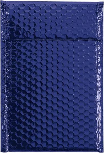 Made in USA - 11" Long x 7-1/2" Wide Peel-Off Self-Seal Bubble Mailer - Blue - Americas Industrial Supply