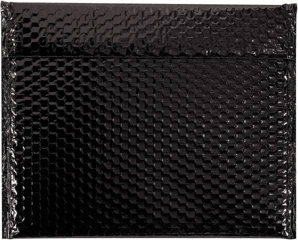 Made in USA - 11" Long x 13-3/4" Wide Peel-Off Self-Seal Bubble Mailer - Black - Americas Industrial Supply