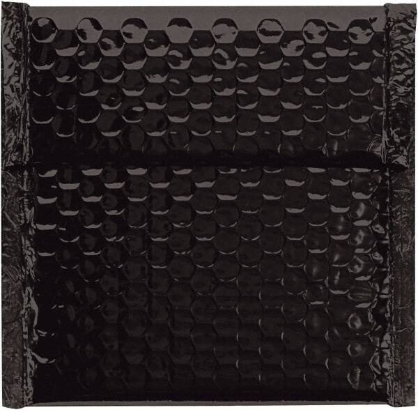 Made in USA - 6-3/4" Long x 7" Wide Peel-Off Self-Seal Bubble Mailer - Black - Americas Industrial Supply