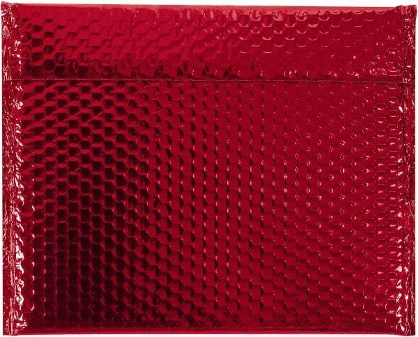 Made in USA - 11" Long x 13-3/4" Wide Peel-Off Self-Seal Bubble Mailer - Red - Americas Industrial Supply