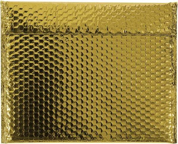 Made in USA - 11" Long x 13-3/4" Wide Peel-Off Self-Seal Bubble Mailer - Gold - Americas Industrial Supply