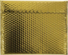 Made in USA - 11" Long x 13-3/4" Wide Peel-Off Self-Seal Bubble Mailer - Gold - Americas Industrial Supply