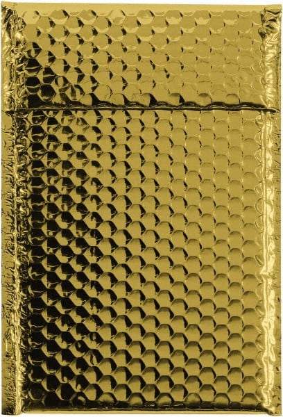 Made in USA - 11" Long x 7-1/2" Wide Peel-Off Self-Seal Bubble Mailer - Gold - Americas Industrial Supply