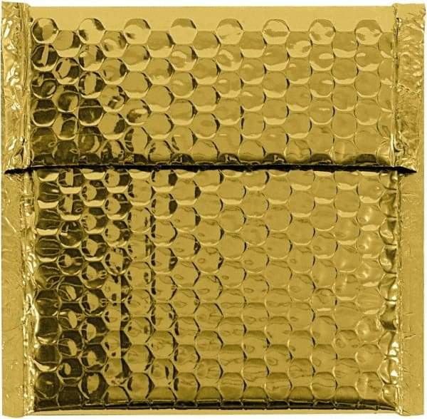 Made in USA - 6-3/4" Long x 7" Wide Peel-Off Self-Seal Bubble Mailer - Gold - Americas Industrial Supply