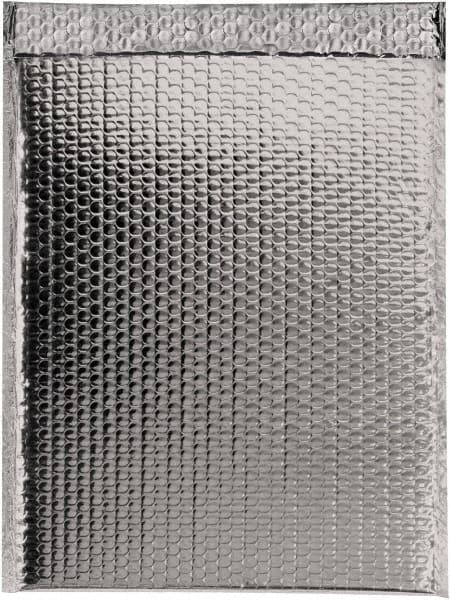Made in USA - 17-1/2" Long x 13" Wide Peel-Off Self-Seal Bubble Mailer - Silver - Americas Industrial Supply