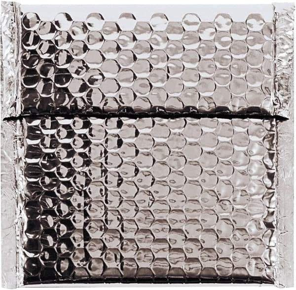 Made in USA - 6-3/4" Long x 7" Wide Peel-Off Self-Seal Bubble Mailer - Silver - Americas Industrial Supply