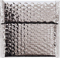 Made in USA - 6-3/4" Long x 7" Wide Peel-Off Self-Seal Bubble Mailer - Silver - Americas Industrial Supply