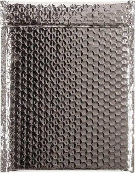 Made in USA - 11-1/2" Long x 9" Wide Peel-Off Self-Seal Bubble Mailer - Silver - Americas Industrial Supply