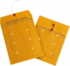 Made in USA - 13" Long x 10" Wide Draw String Inter-Department Envelope - Kraft - Americas Industrial Supply
