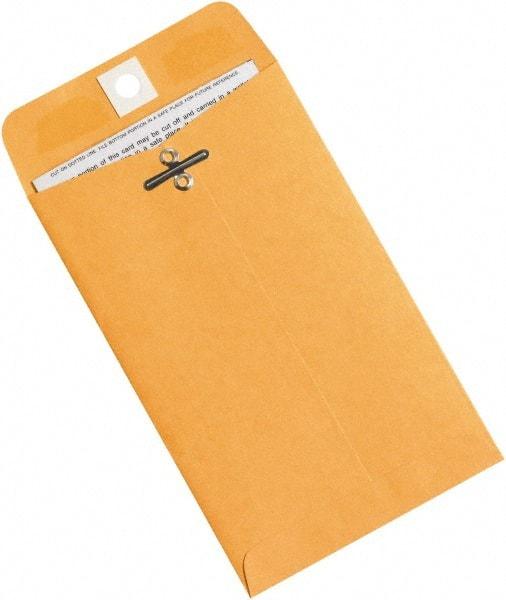 Made in USA - 6-3/8" Long x 4" Wide Clasp Kraft Catalog Envelope - Kraft - Americas Industrial Supply