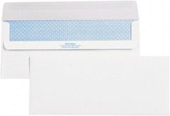 Made in USA - 9-1/2" Long x 4-1/8" Wide Self Seal Plain White Envelope - White - Americas Industrial Supply