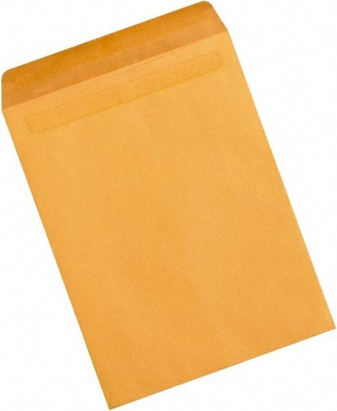 Made in USA - 15-1/2" Long x 12" Wide Self Seal Natural Kraft Envelope - Kraft - Americas Industrial Supply
