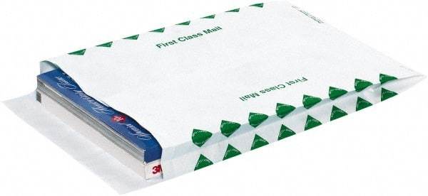 Dupont - 13" Long x 10" Wide Peel-Off Self-Seal Tyvek Expansion Envelope - White/Green - Americas Industrial Supply