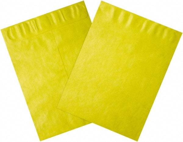 Dupont - 12" Long x 9" Wide Peel-Off Self-Seal Tyvek Flat Catalog Envelopes - Yellow - Americas Industrial Supply