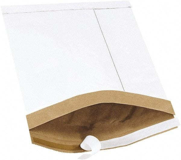 Made in USA - 12" Long x 8-1/2" Wide Peel-Off Self-Seal Padded Mailer - White - Americas Industrial Supply