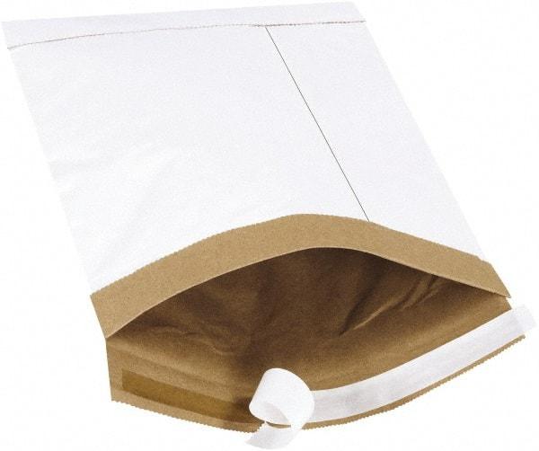 Made in USA - 12" Long x 7-1/4" Wide Peel-Off Self-Seal Padded Mailer - White - Americas Industrial Supply
