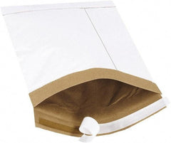 Made in USA - 12" Long x 7-1/4" Wide Peel-Off Self-Seal Padded Mailer - White - Americas Industrial Supply