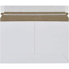 Made in USA - 6" Long x 9" Wide Peel-Off Self-Seal Flat Mailer - White - Americas Industrial Supply