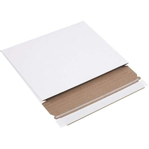Made in USA - 7-3/4" Long x 10" Wide Peel-Off Self-Seal Flat Mailer - White - Americas Industrial Supply