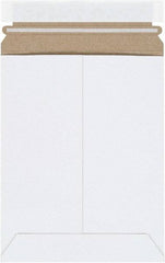 Made in USA - 9" Long x 7" Wide Peel-Off Self-Seal Flat Mailer - White - Americas Industrial Supply