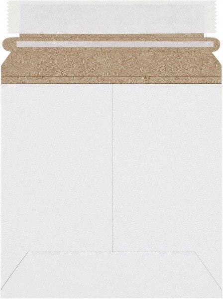 Made in USA - 6" Long x 6" Wide Peel-Off Self-Seal Flat Mailer - White - Americas Industrial Supply
