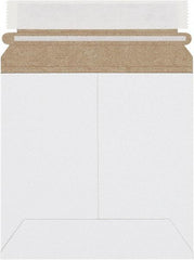 Made in USA - 6" Long x 6" Wide Peel-Off Self-Seal Flat Mailer - White - Americas Industrial Supply